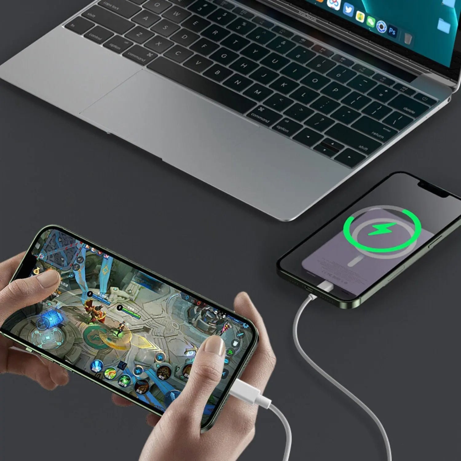 Sleek Magnetic Fast Charging Power Bank – Wirelessly, Hochkapazitäts-Backup-Batterie für alle Geräte