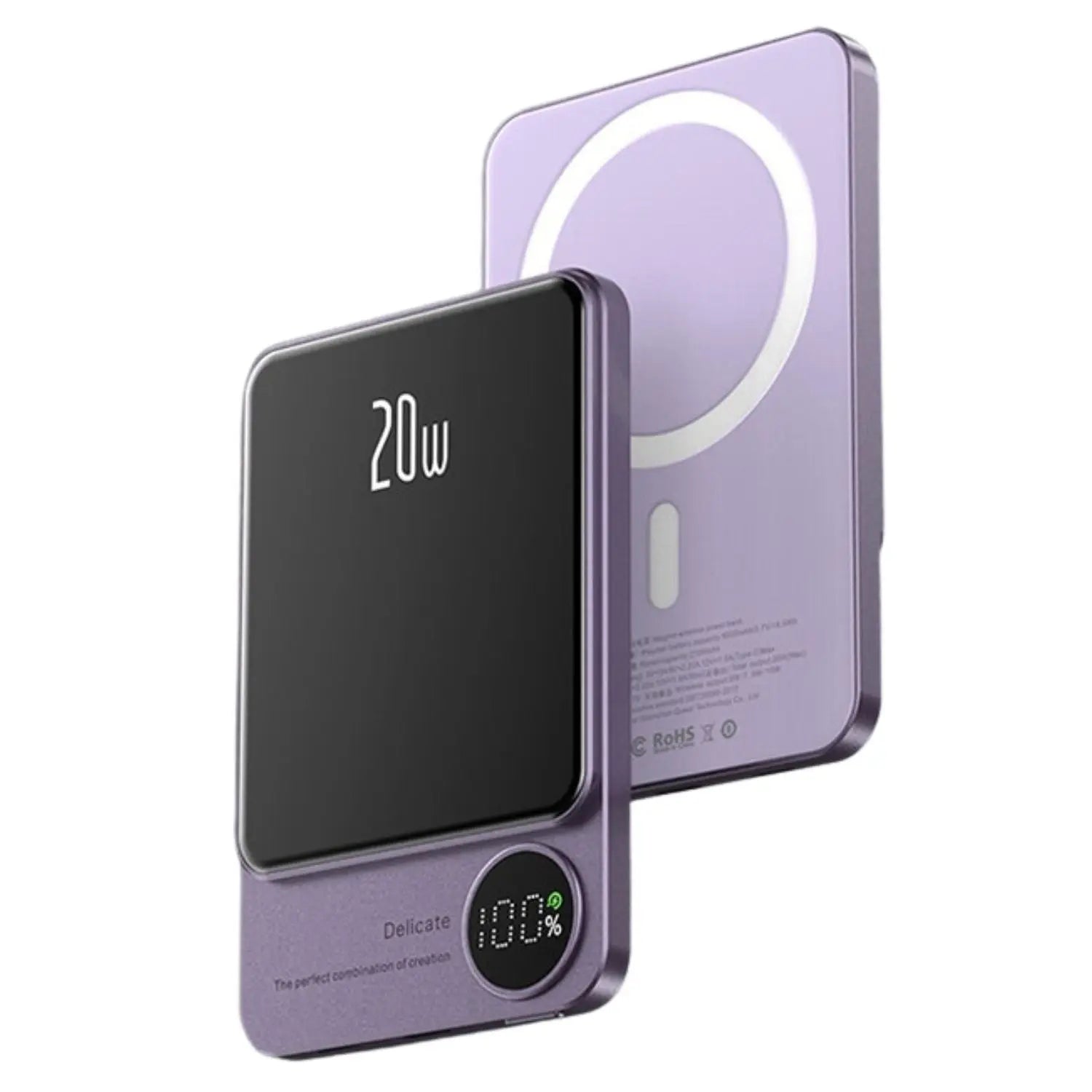 Sleek Magnetic Fast Charging Power Bank – Wirelessly, Hochkapazitäts-Backup-Batterie für alle Geräte