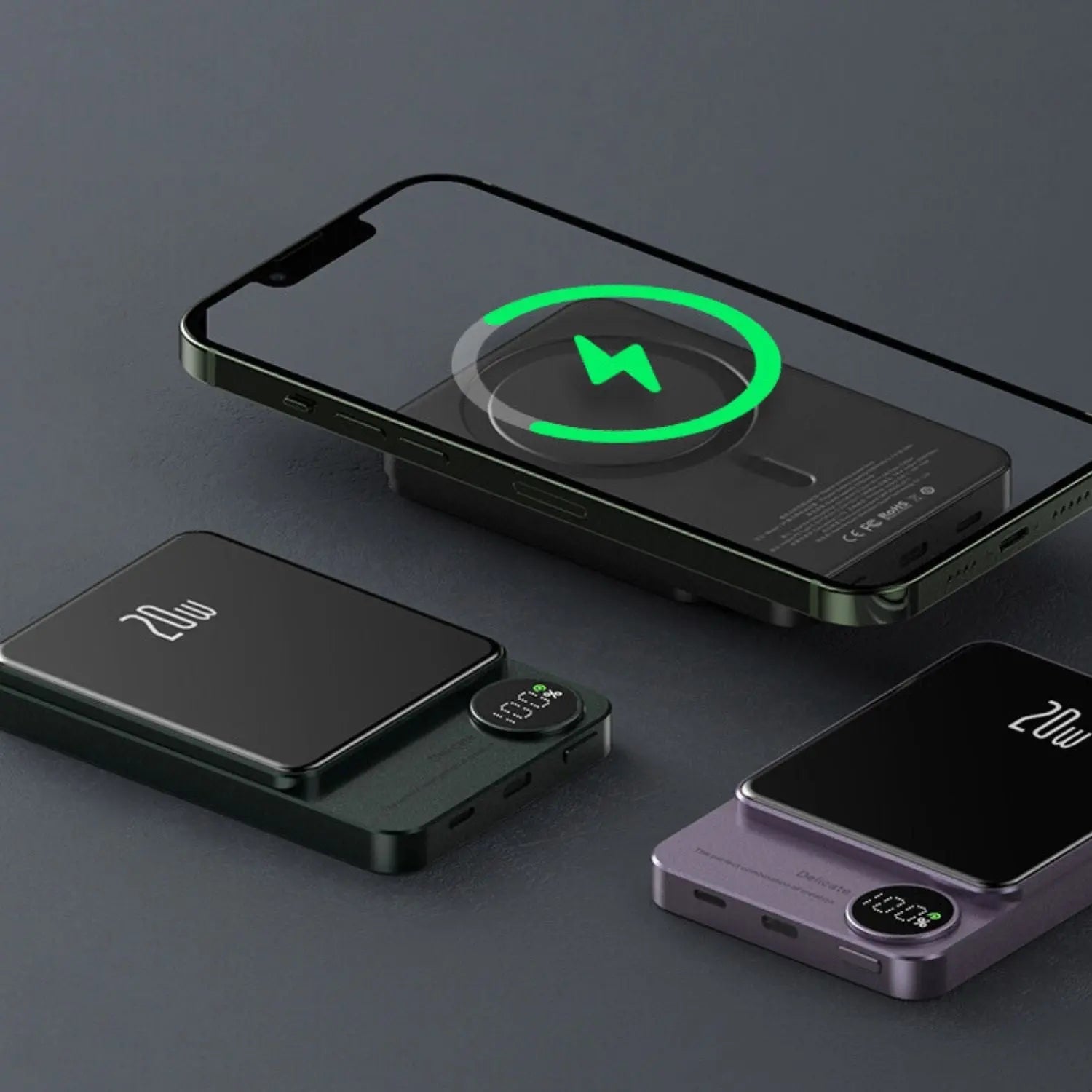 Sleek Magnetic Fast Charging Power Bank – Wirelessly, Hochkapazitäts-Backup-Batterie für alle Geräte