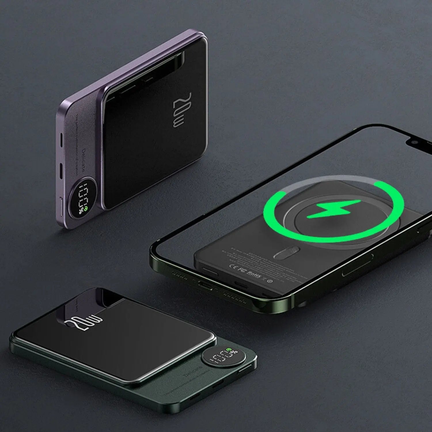 Sleek Magnetic Fast Charging Power Bank – Wirelessly, Hochkapazitäts-Backup-Batterie für alle Geräte