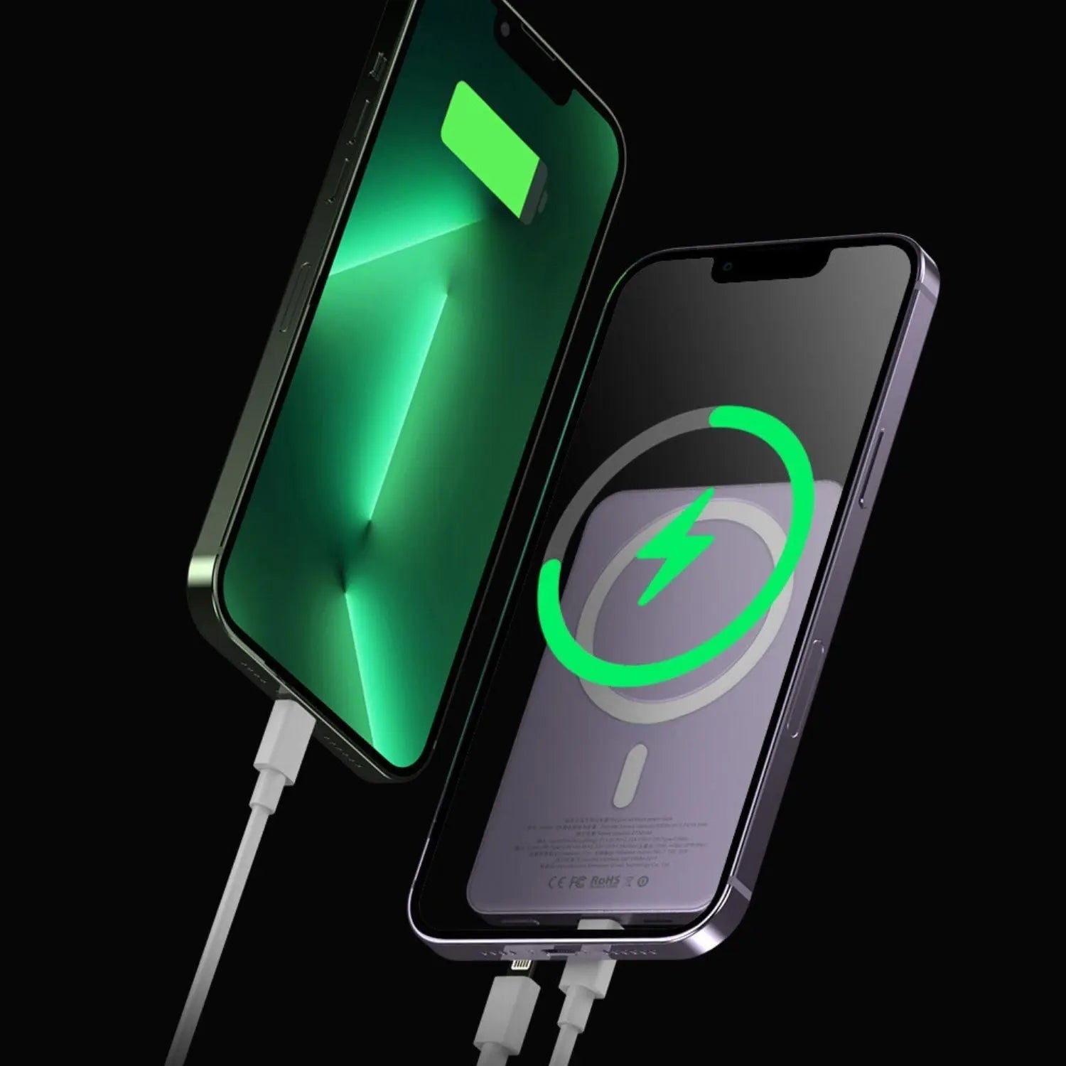 Sleek Magnetic Fast Charging Power Bank – Wirelessly, Hochkapazitäts-Backup-Batterie für alle Geräte