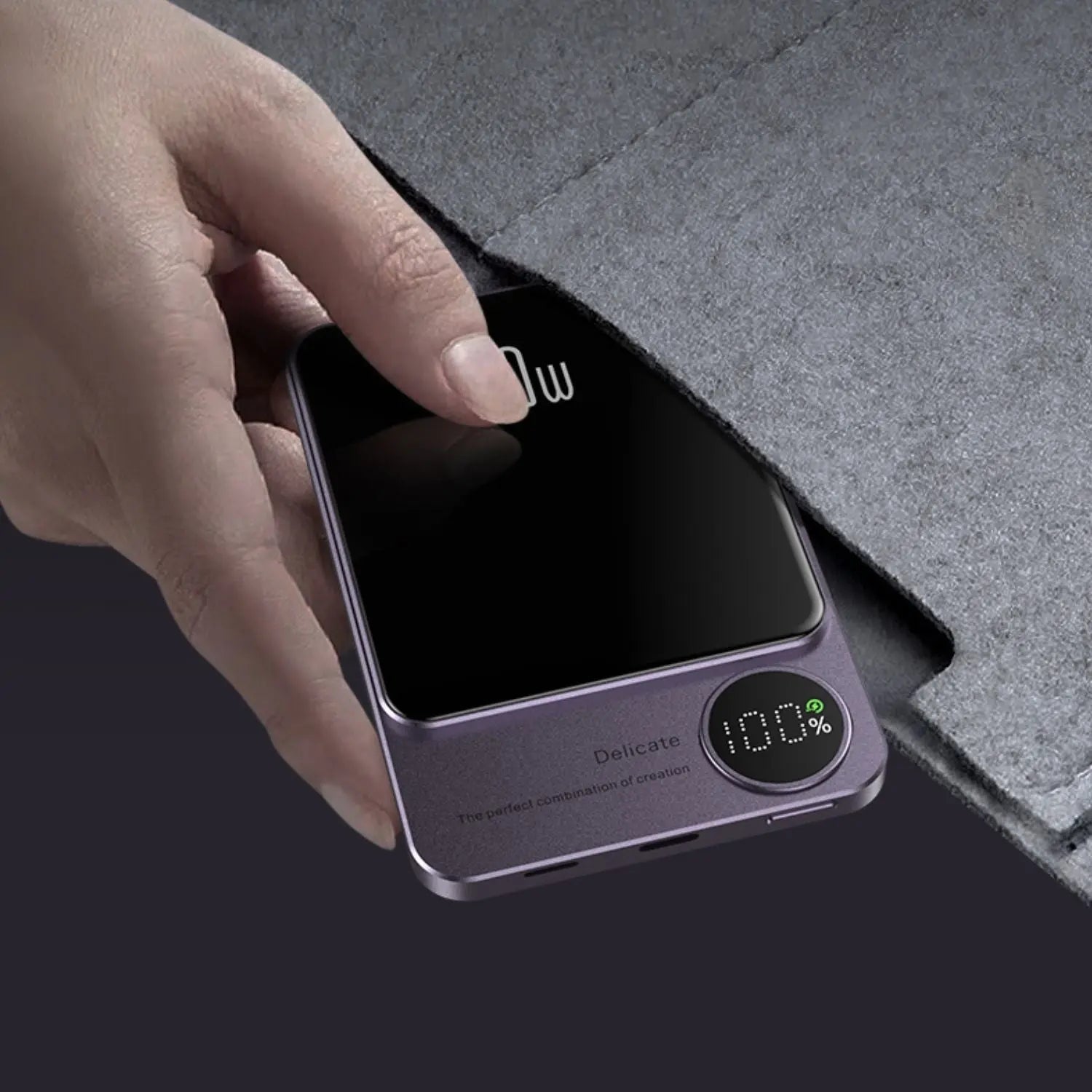 Sleek Magnetic Fast Charging Power Bank – Wirelessly, Hochkapazitäts-Backup-Batterie für alle Geräte