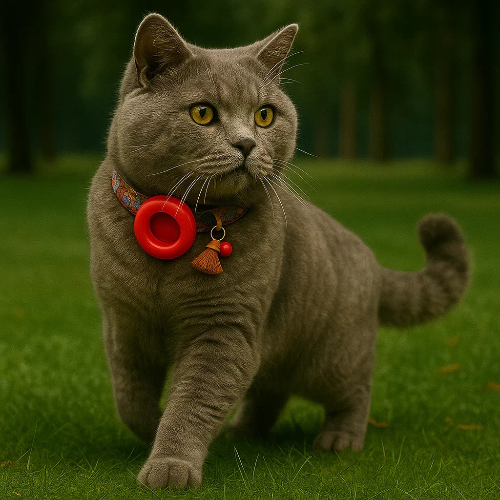 GPS Halsbandhülle für Katzen | Mit Glocke & Halterung für Tracker