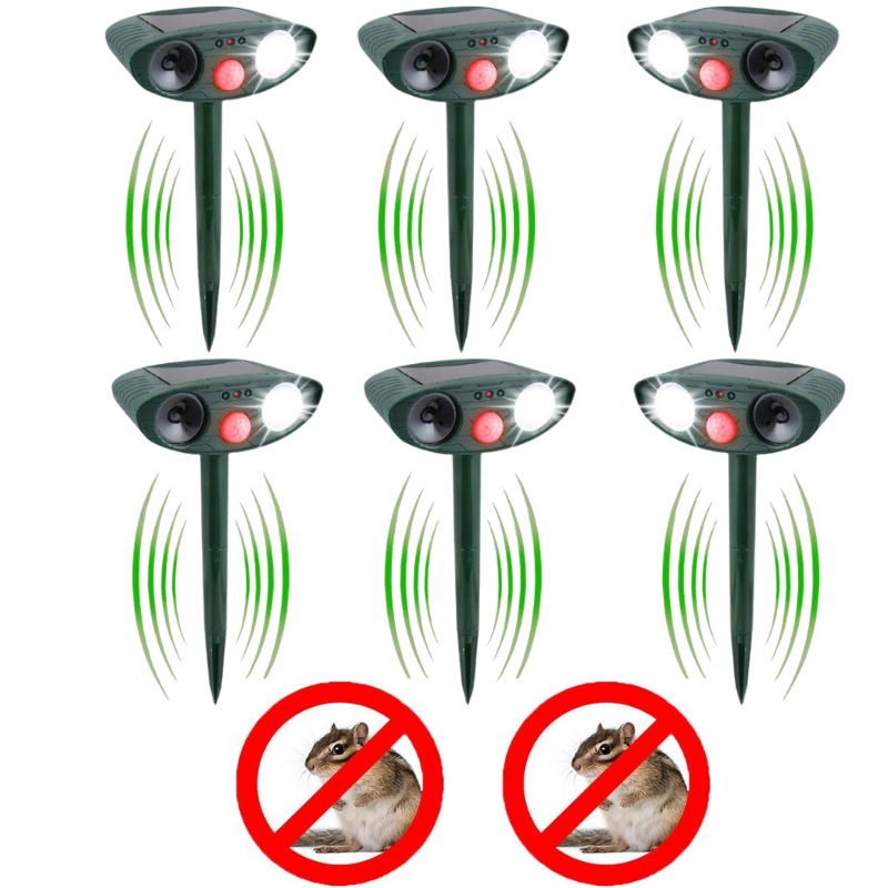Solar Ultraschall Streifenhörnchen- und Nagetiervertreiber für Garten und Hof