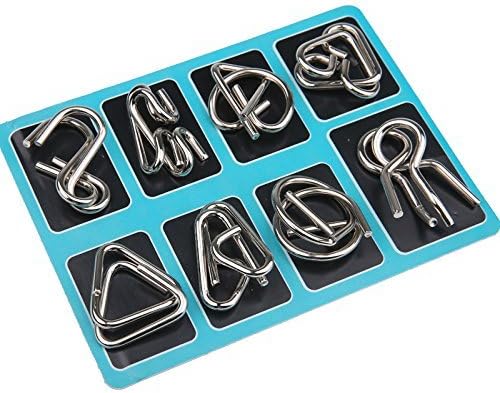 Metall-Puzzle-Ring-Set - Gehirntraining & Logikspiel