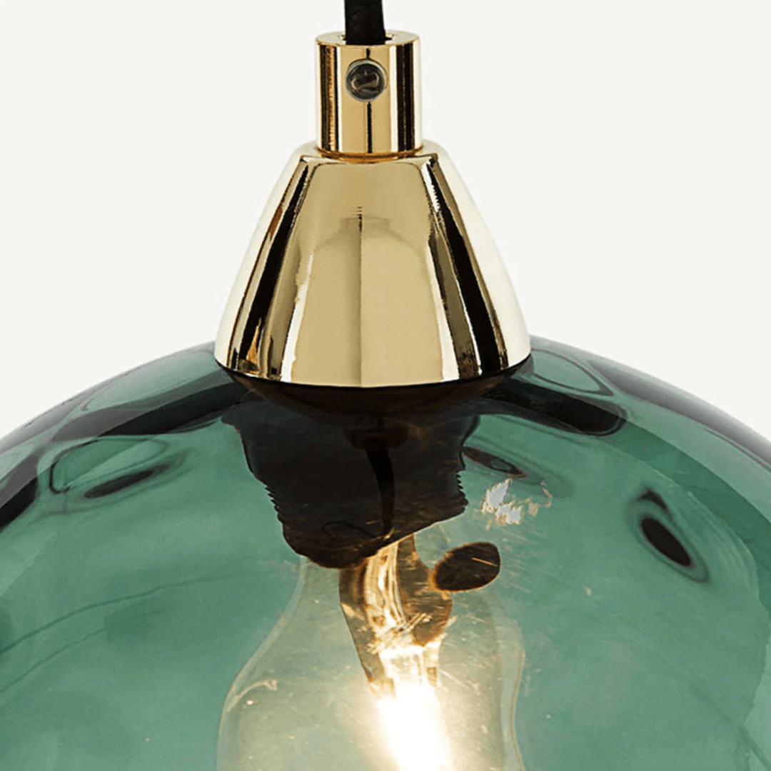 Moderne 3er Cluster Pendelleuchte Glas