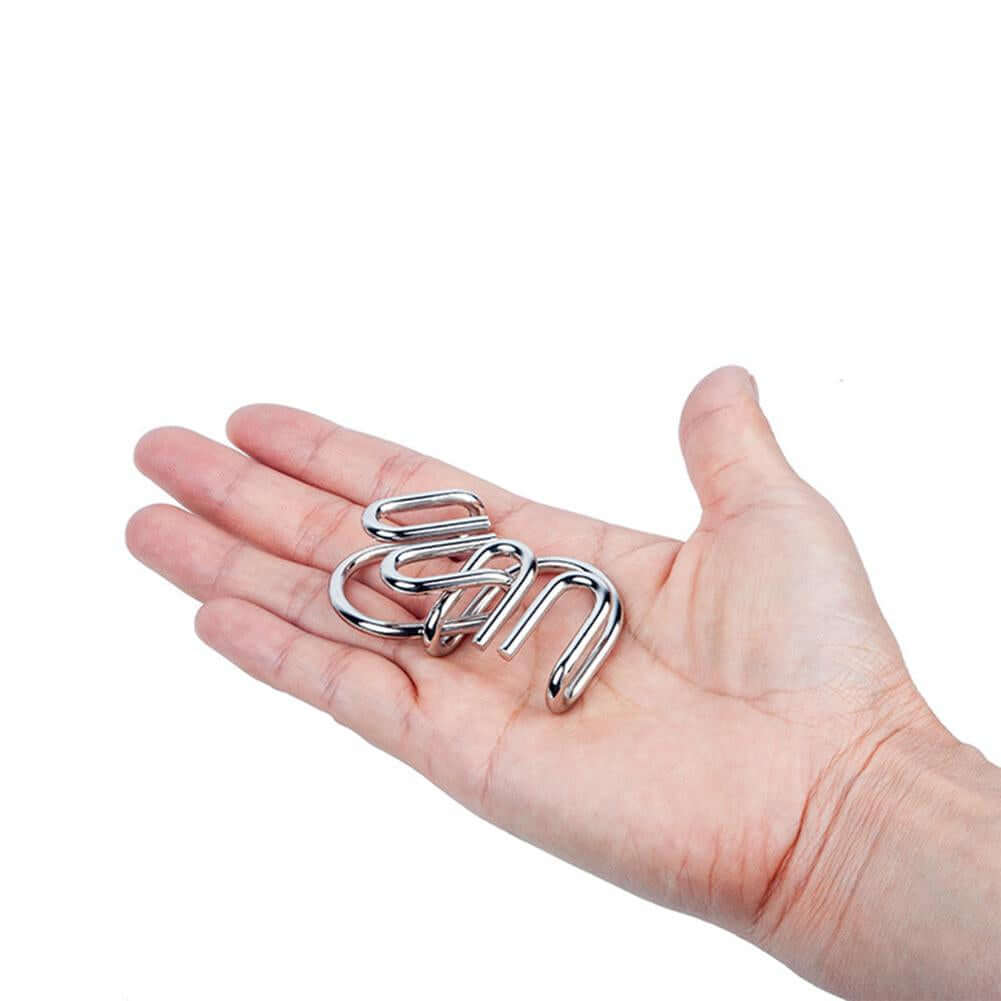 Metall-Puzzle-Ring-Set - Gehirntraining & Logikspiel