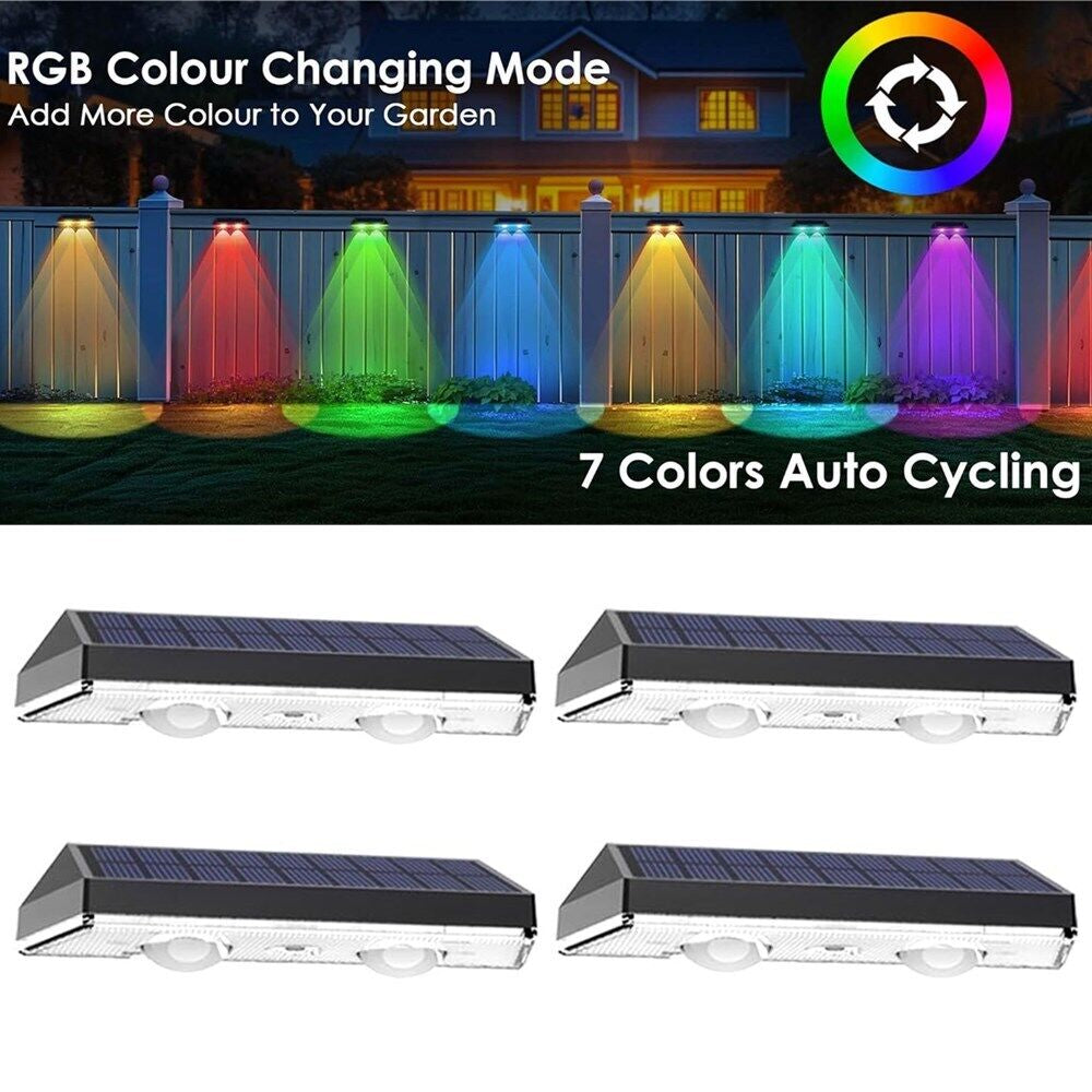 Solarbetriebene LED Gartenlichter für Zaun, Terrasse, Wand und Stufen 2 Set