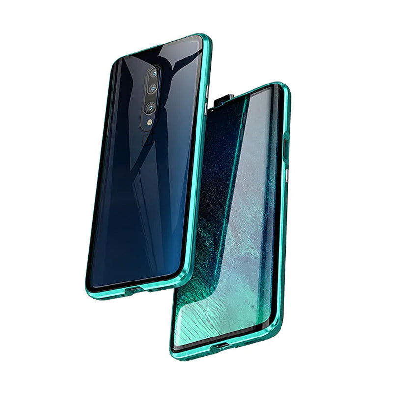 Magnetisches gehärtetes Glas doppelseitige Telefonhülle für Samsung