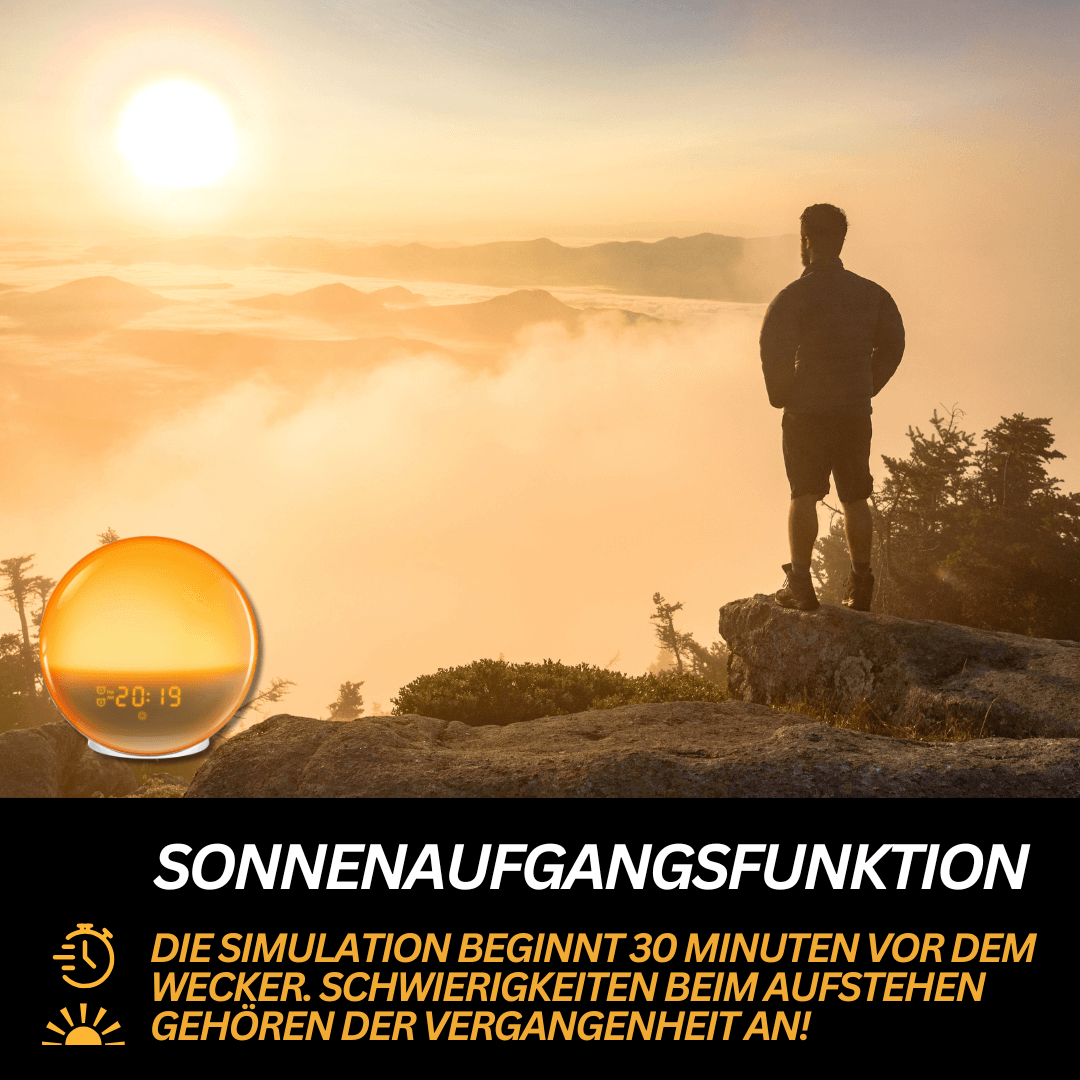 Lichtwecker mit Radio & Naturgeräuschen - GlowRise