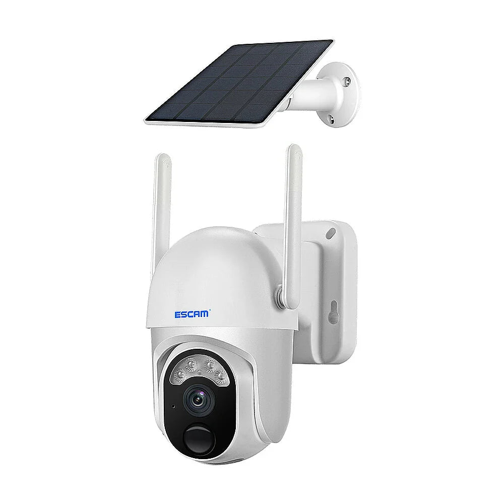 ESCAM QF103 3MP Solar-betriebene WiFi IP-Kamera, kabelloses PTZ, Nachtsicht, menschliche Erkennung, Zwei-Wege-Audio, IP66 wasserdicht PIR-Alarm für die Haussicherheit