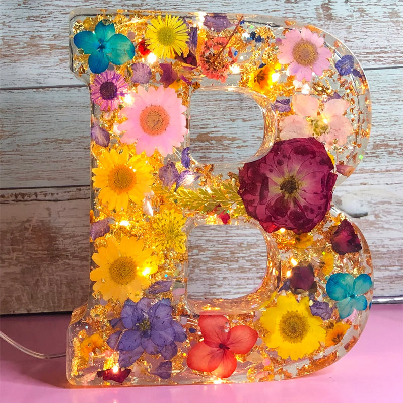 Dried Flower Letters Nachtlicht