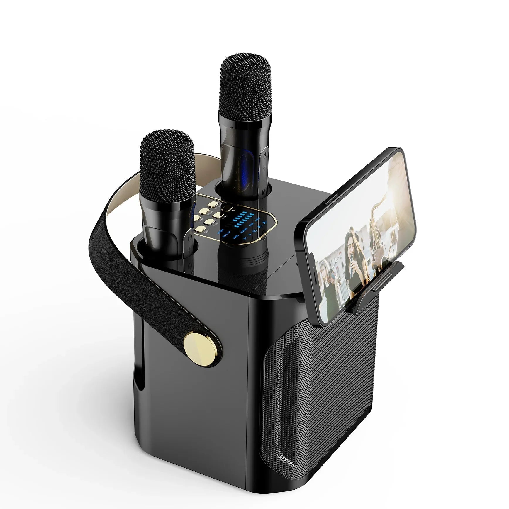 Hochleistungs tragbarer Bluetooth Karaoke Lautsprecher mit wiederaufladbarem Akku für den Innen- und Außenbereich
