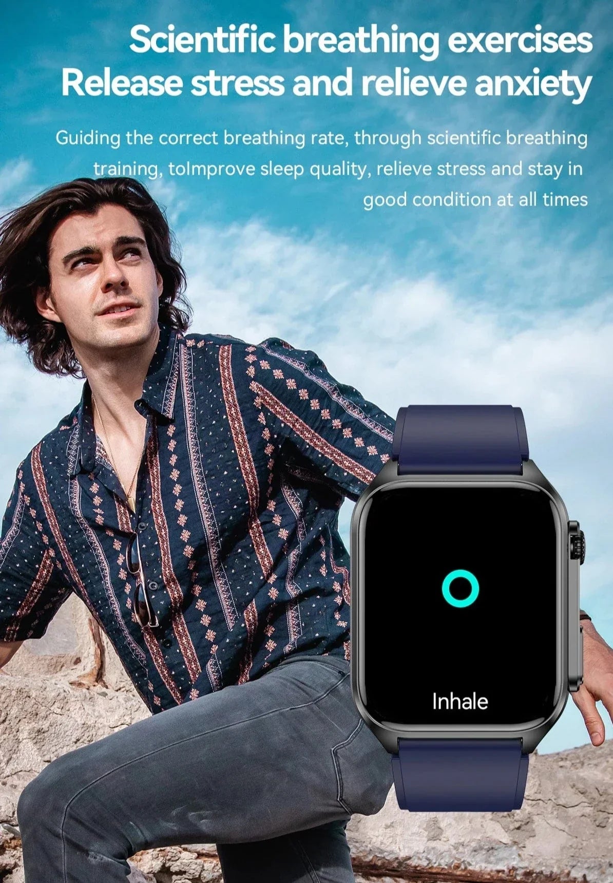 Vitality Smart Watch - Gesundheits- und Fitnesstracker All-In-One Überwachung wasserdicht