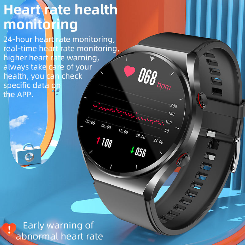 Ein-Klick Blutzucker|Blutglukose Blutdruck EKG|EKG HRV Herzfrequenzmonitor Gesundheits-Smartwatch