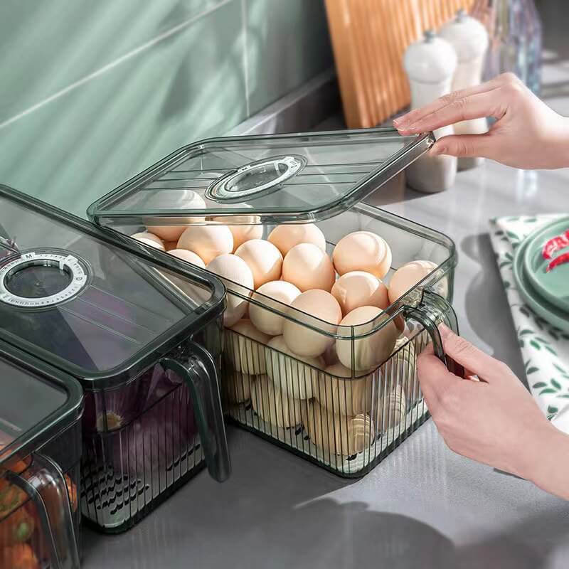 Kühlschrank-Organizerbox - Stapelbar, Transparent