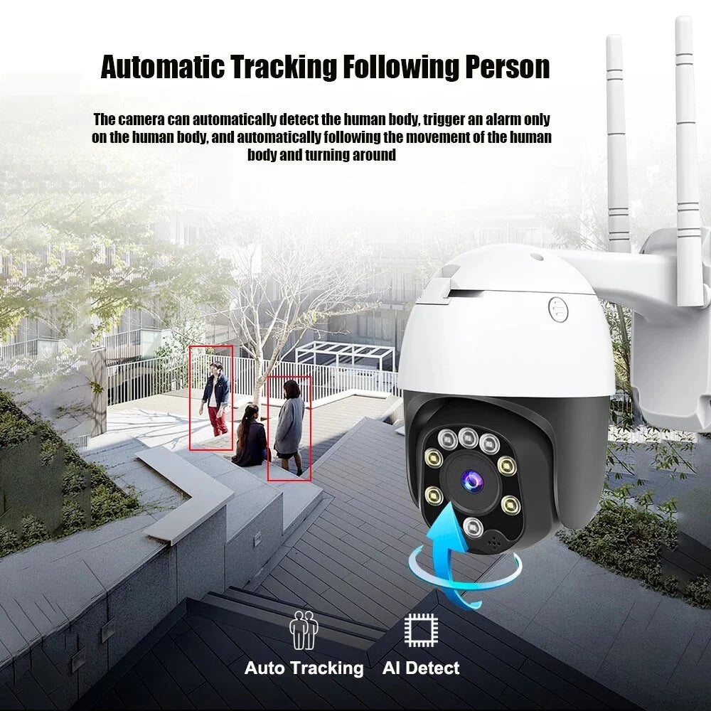 SD05W 5MP HD PTZ IP Kamera, 5x Zoom, Nachtsicht, Menschenerkennung, wasserdicht, H.265+, Outdoor Speed Dome CCTV