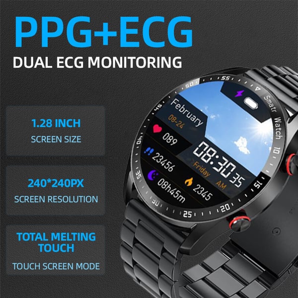 Multifunktionale Bluetooth Talk Casual Smartwatch Für Männer/Frauen