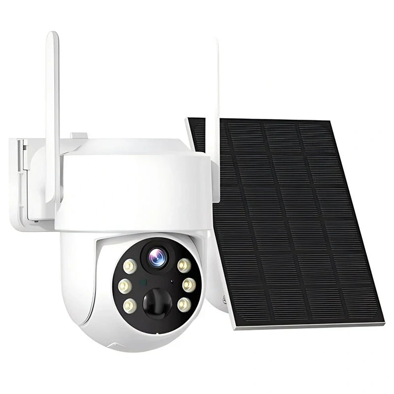 Hiseeu 4MP 2K HD Solar PTZ WiFi Sicherheitskamera, PIR Bewegung, Farb-Nachtsicht, Zwei-Wege-Audio, IP66 wasserdicht, iCSee APP