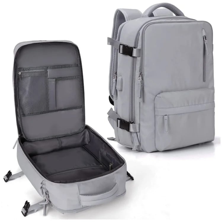 Damen Große Reise-Rucksack – Wasserdichter Wanderrucksack | Diebstahlschutz & USB-Ladung