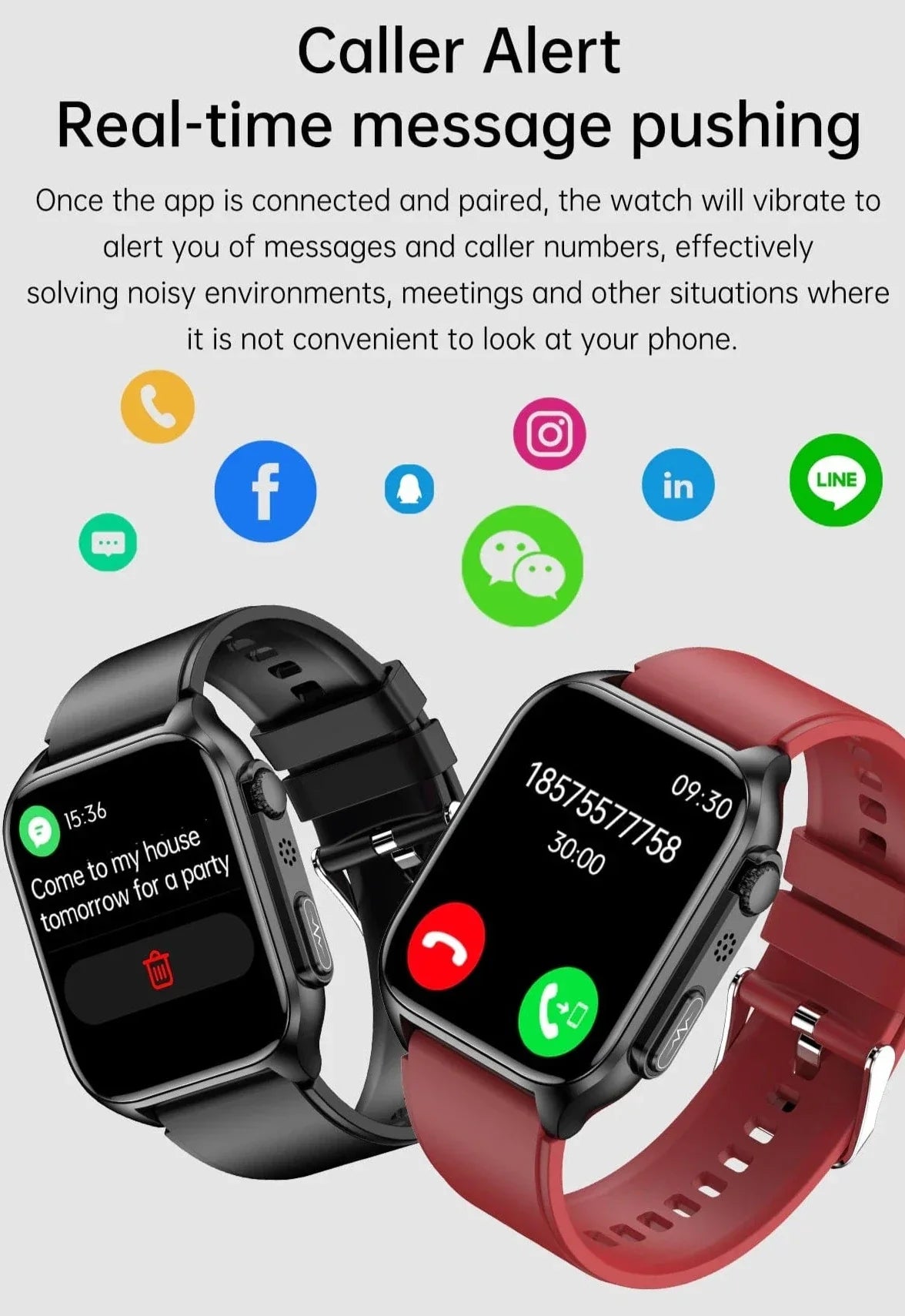 Vitality Smart Watch - Gesundheits- und Fitnesstracker All-In-One Überwachung wasserdicht