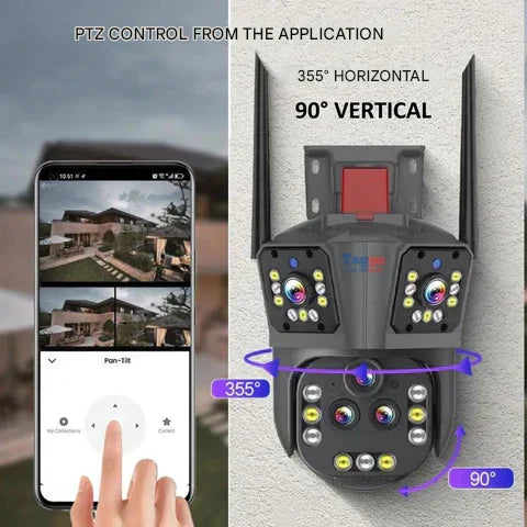 Kabellose Sicherheitskamera 10K - Zoom x20 - DualGuard Ultra 10K