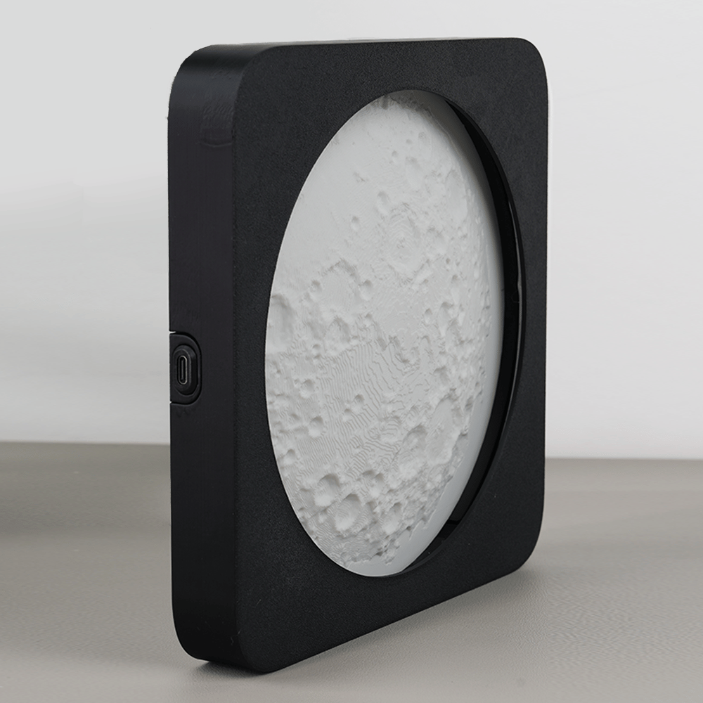 Zelara - 3D-gedruckte Mondlampe mit Smart-Touch und stufenloser Dimmfunktion Nachtlicht
