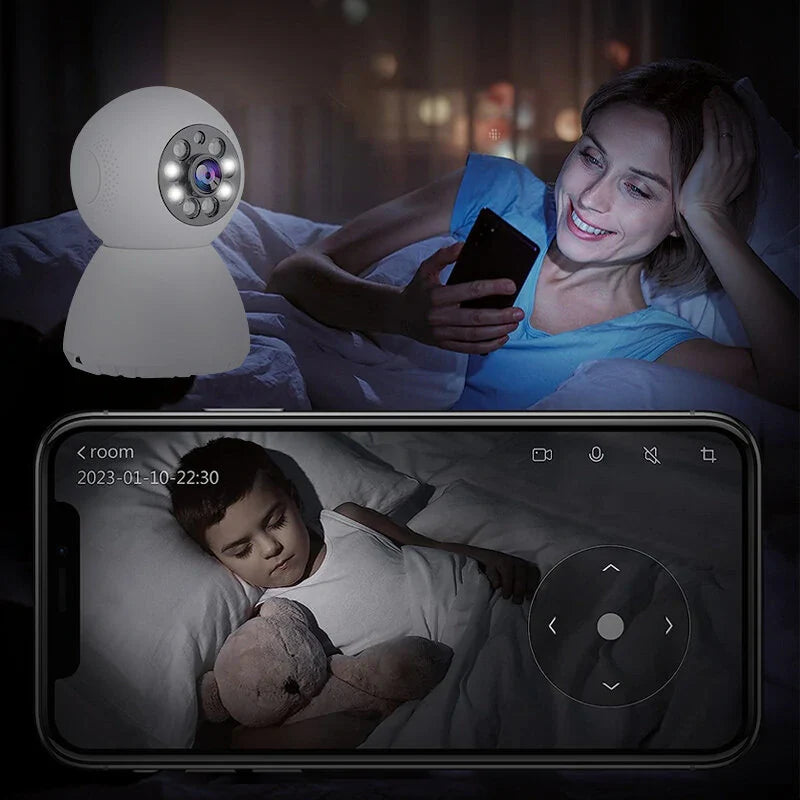 1080P PTZ Außen-IP-Sicherheitskamera mit Infrarot-Nachtsicht, Bewegungserkennung, Zwei-Wege-Sprechverbindung und APP-Remote-Steuerung