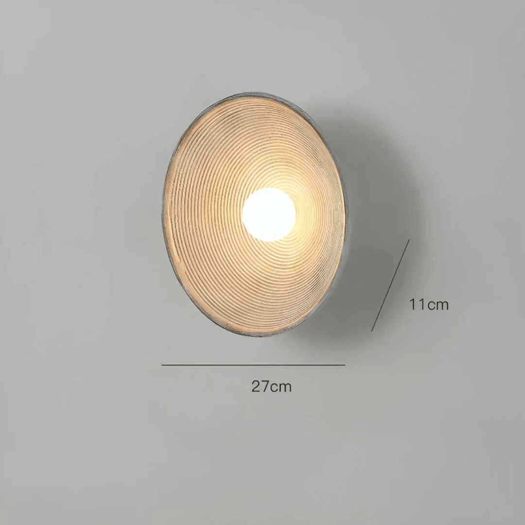 Runde LED Wandleuchte Harz Glas Modern Design