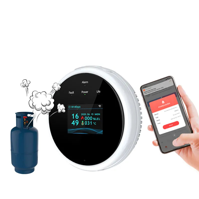 Heimwachter: Brennbare Gasdetektoren mit Alarm und LCD-Display