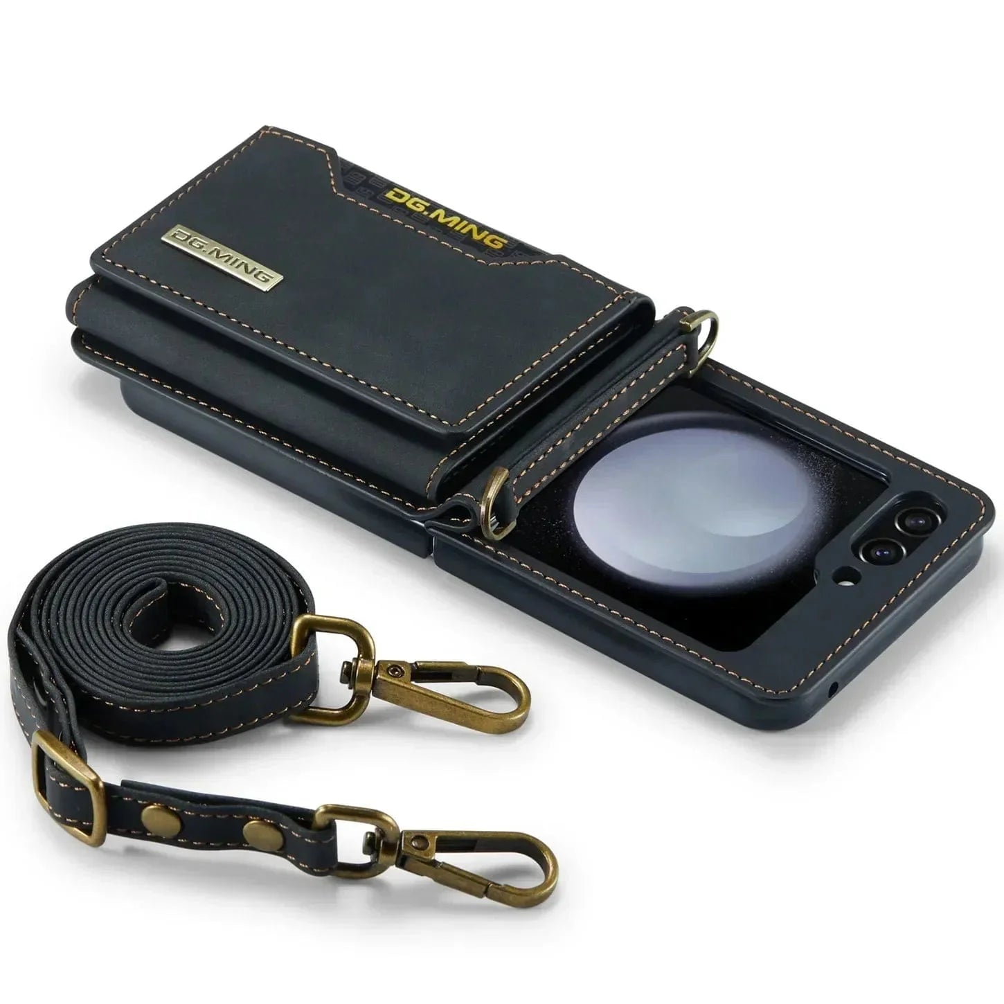 Crossbody Samsung Z Flip Leder Geldbörse Hülle