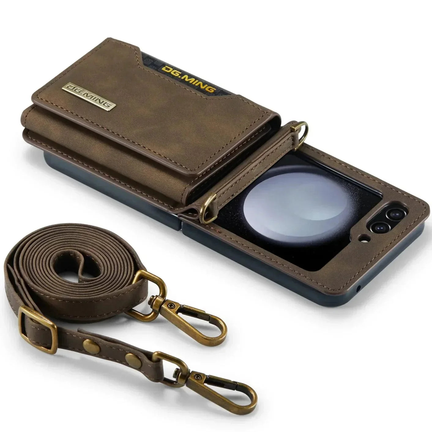 Crossbody Samsung Z Flip Leder Geldbörse Hülle