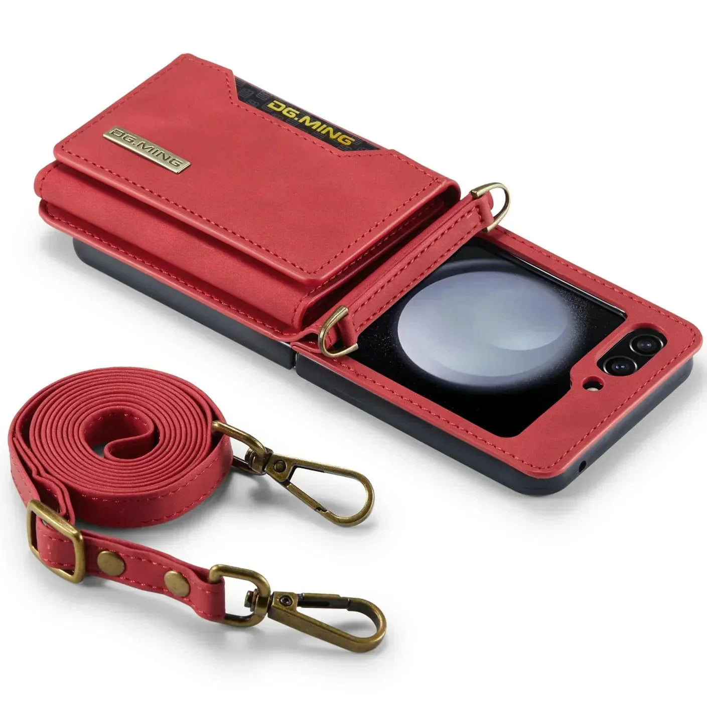 Crossbody Samsung Z Flip Leder Geldbörse Hülle
