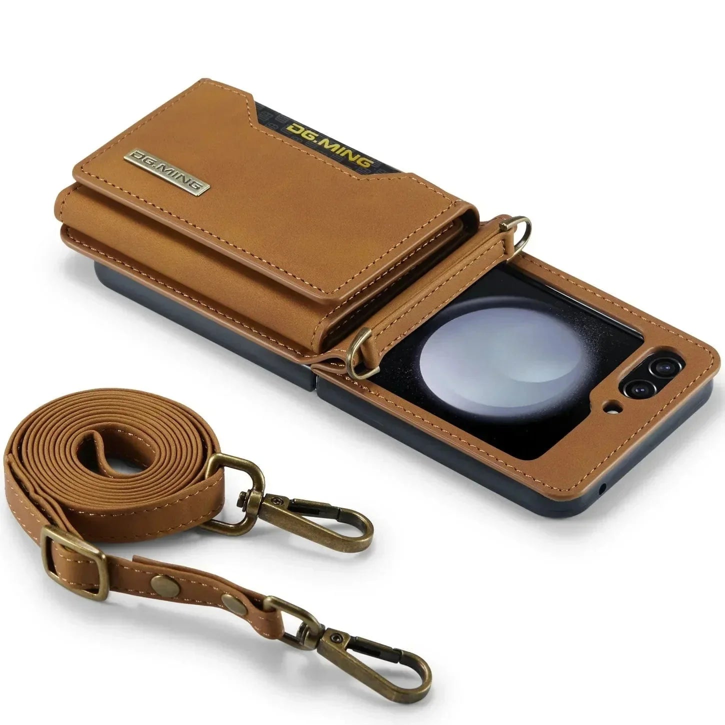Crossbody Samsung Z Flip Leder Geldbörse Hülle