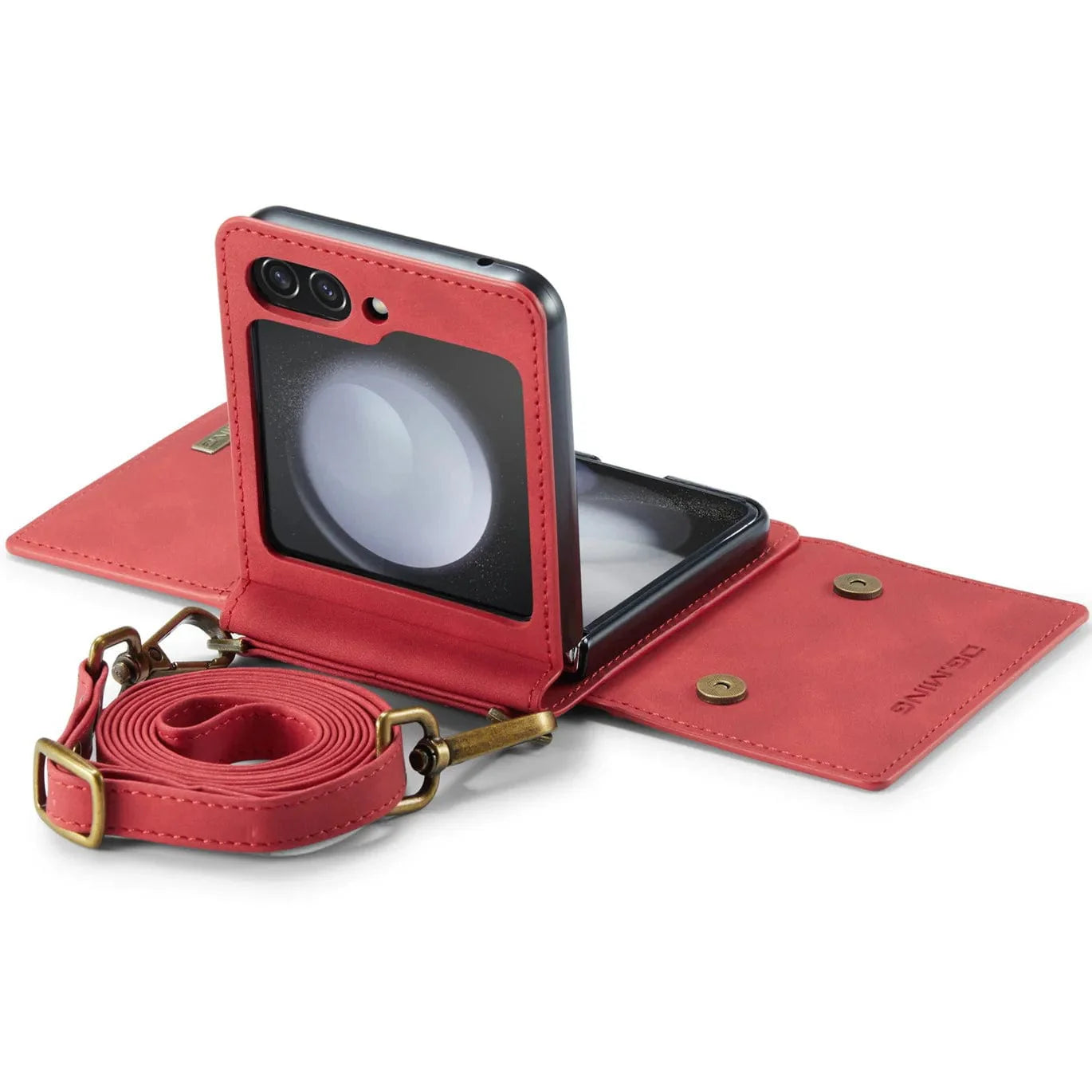 Crossbody Samsung Z Flip Leder Geldbörse Hülle