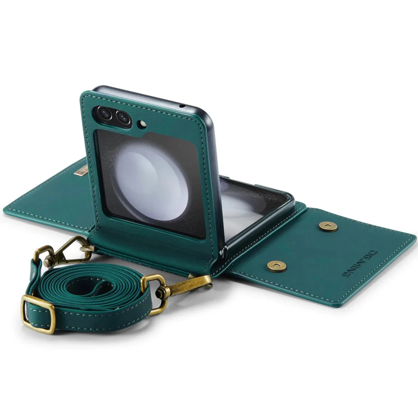 Crossbody Samsung Z Flip Leder Geldbörse Hülle