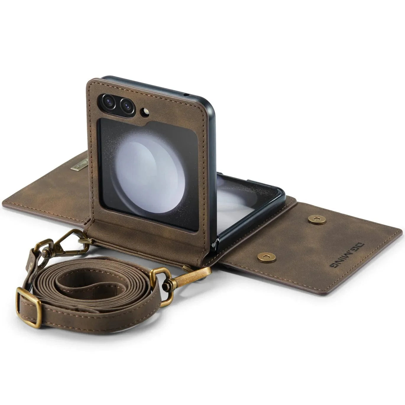 Crossbody Samsung Z Flip Leder Geldbörse Hülle