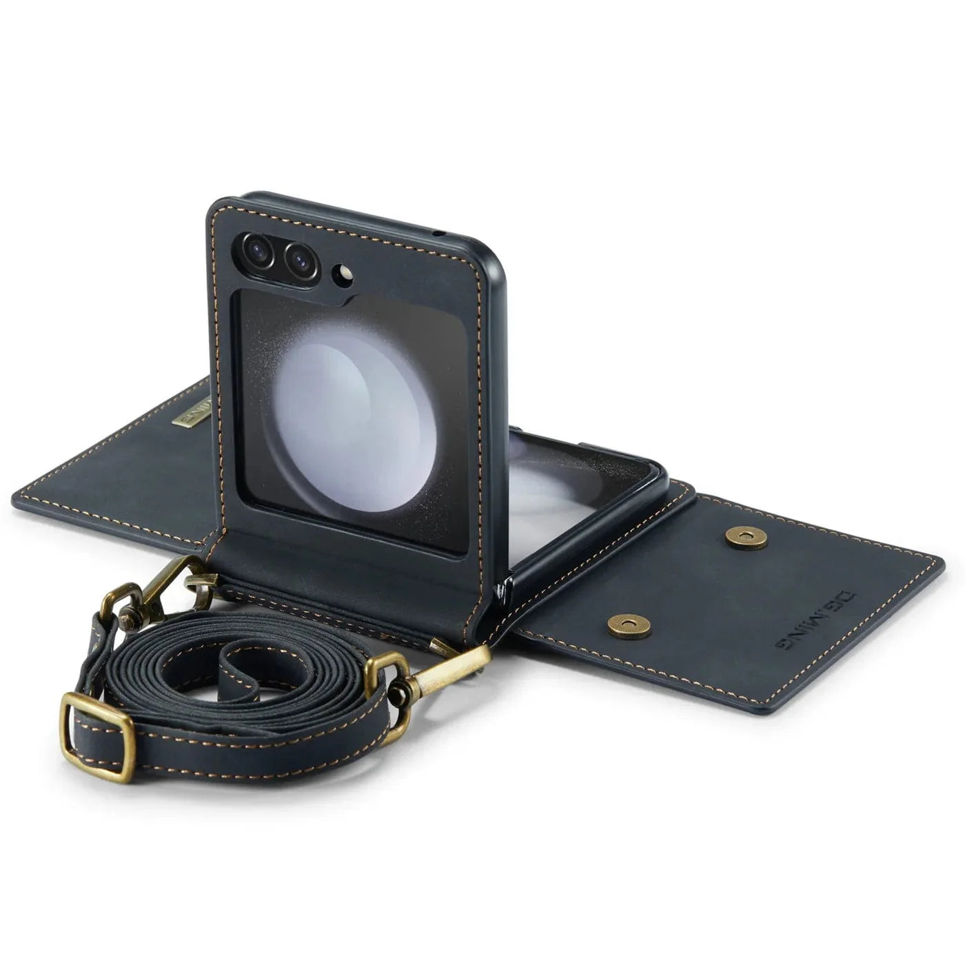 Crossbody Samsung Z Flip Leder Geldbörse Hülle
