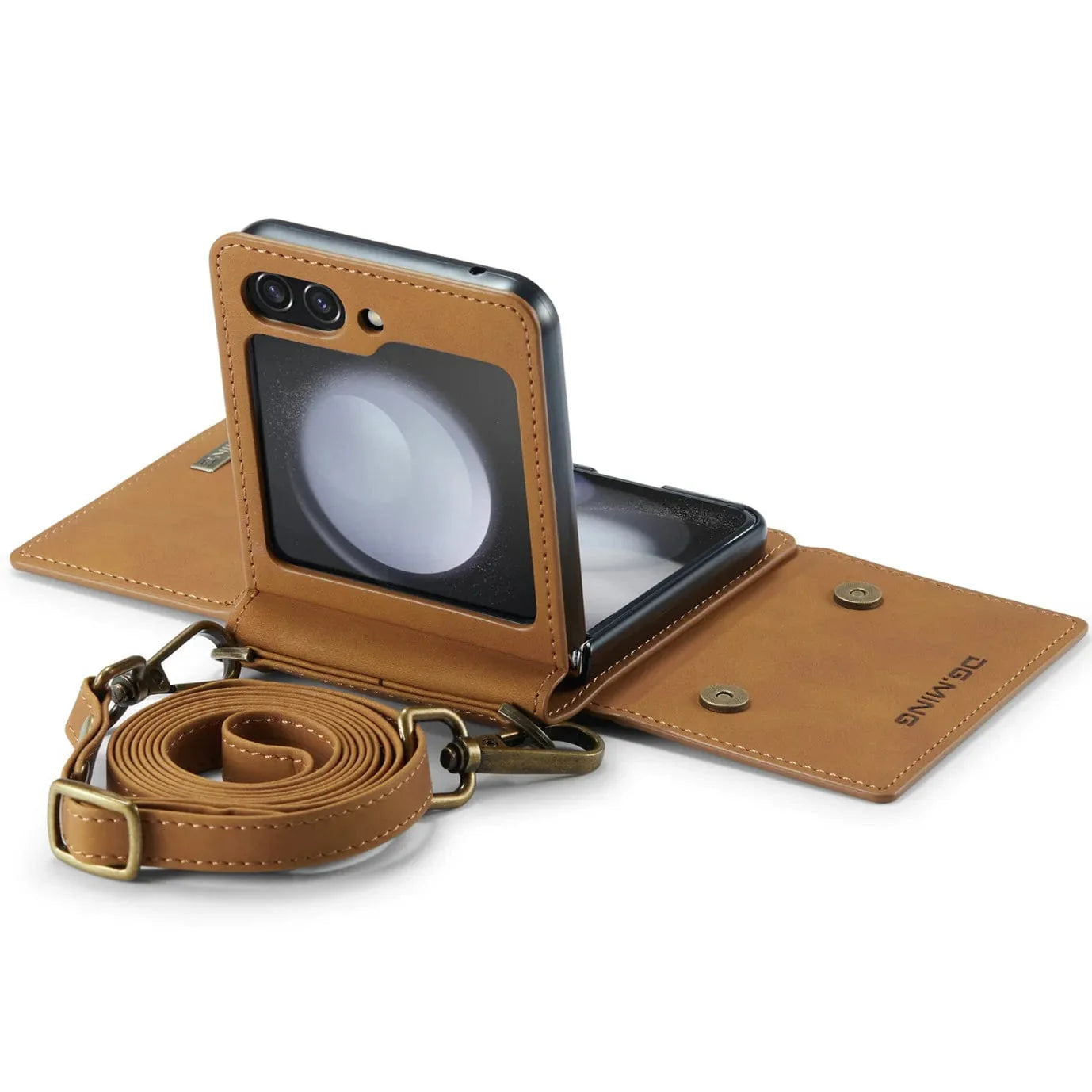 Crossbody Samsung Z Flip Leder Geldbörse Hülle