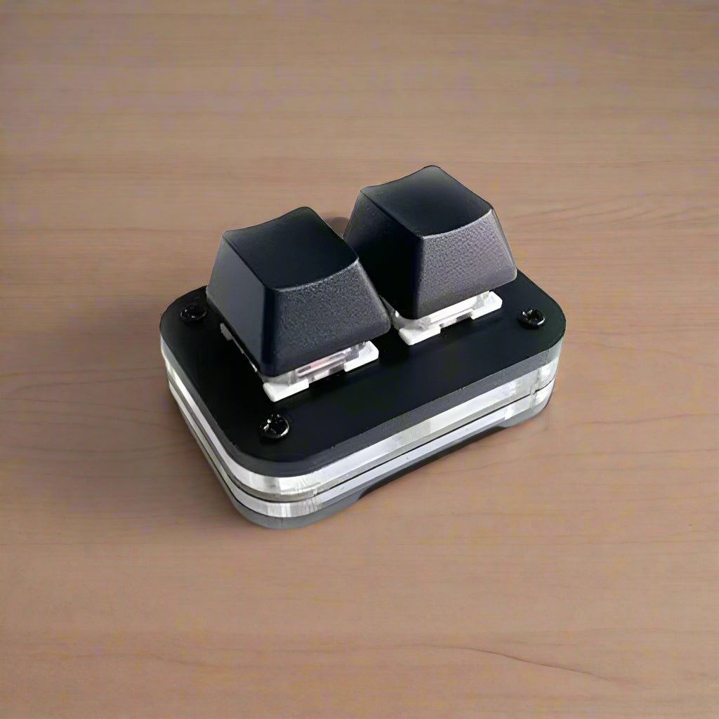 Benutzerdefinierte RGB Mini-Gaming-Tastatur – 2-Tasten-Makrotastatur zum Kopieren und Einfügen, Photoshop, CAD und Programmierung mit mechanischer Präzision und lebendiger LED-Beleuchtung