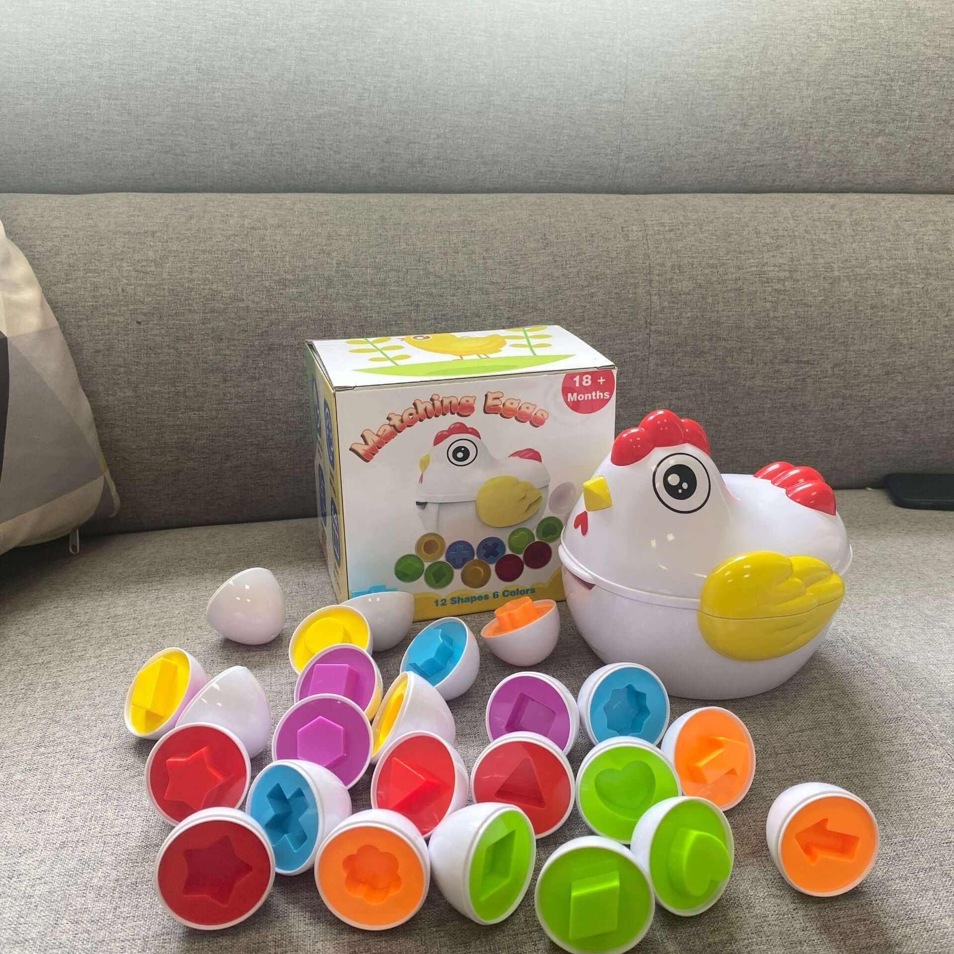 Lernspiel-Eier Set - Farben & Formen für Kleinkinder