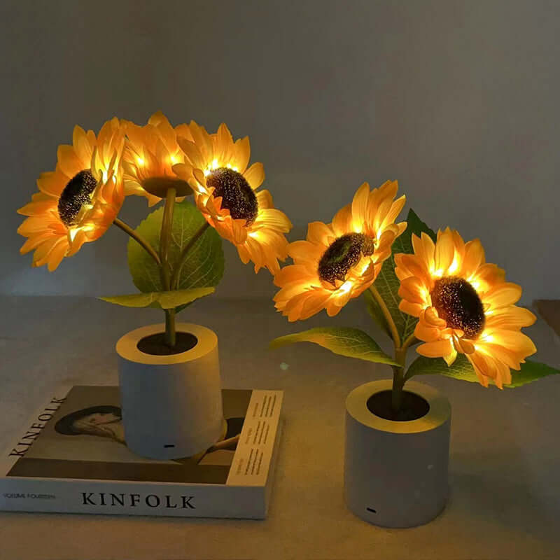 LED Sonnenblumenlampe Stimmungslicht Dekoleuchte