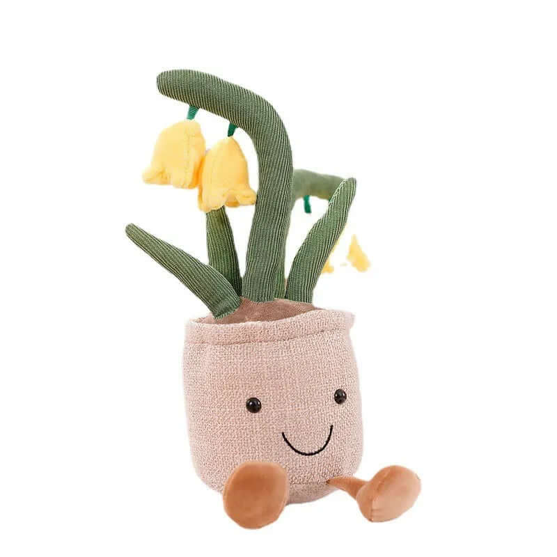 Kuschelige Blumen-Plüschfigur - Weicher Kissen-Begleiter