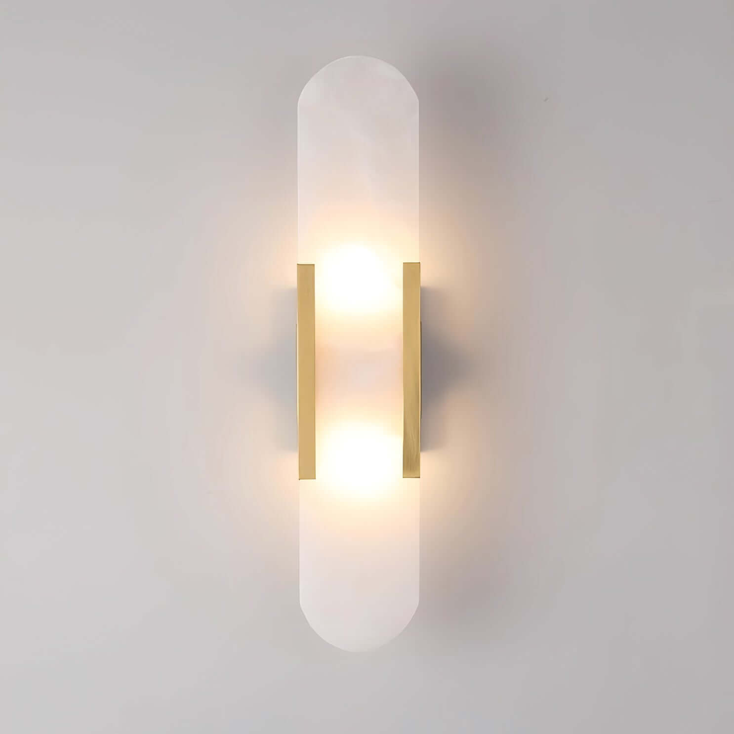 Langgestreckte Alabaster-Wandleuchte