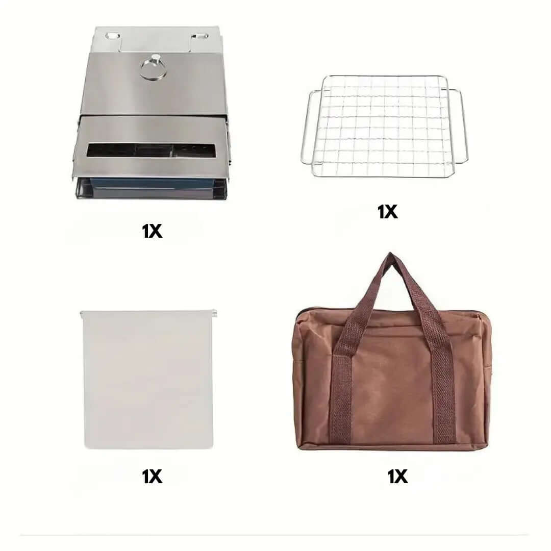 Faltbarer Campingkocher Holzofen Edelstahl