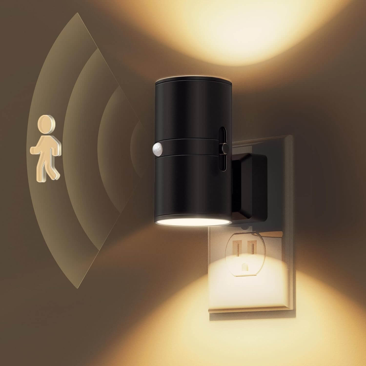 LED-Nachtlicht mit Sensor, Warmweiß