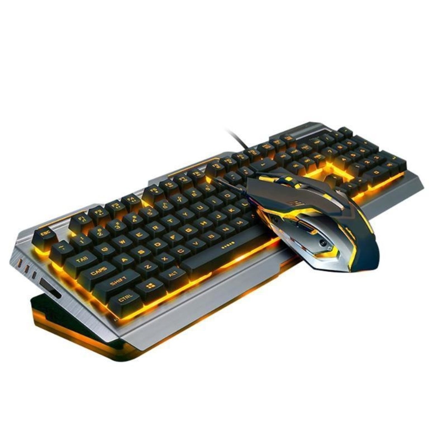 Ninja Dragons Wolfram Gold Metalrahmen Gaming Tastatur und Maus Set – Premium Gaming-Erlebnis