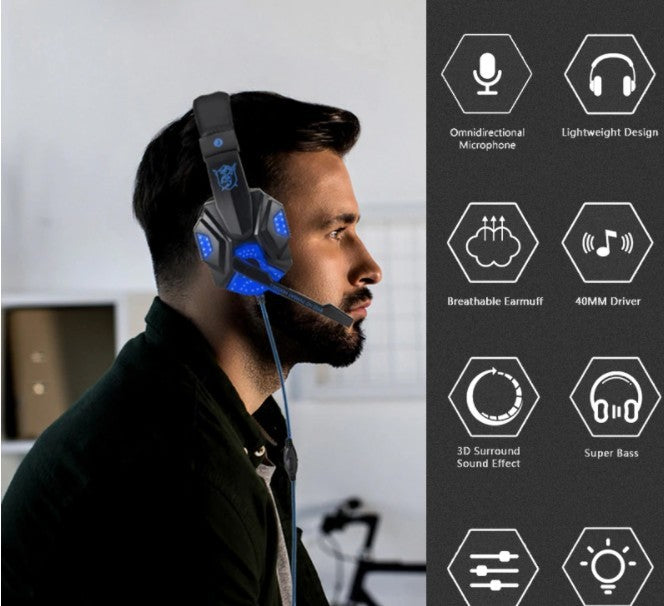 Ninja Dragon G9300 LED-Gaming-Headset mit Mikrofon – Erlebe den ultimativen Gaming-Sound