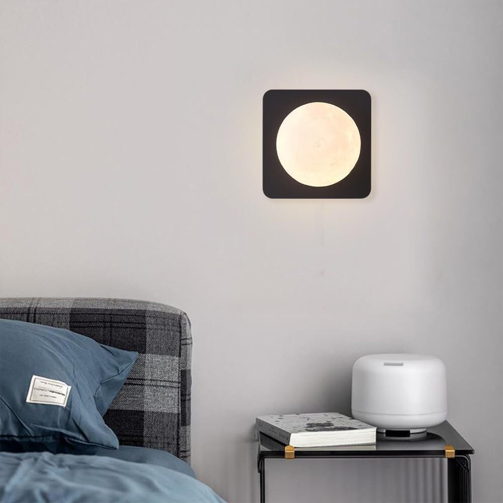 Zelara - 3D-gedruckte Mondlampe mit Smart-Touch und stufenloser Dimmfunktion Nachtlicht