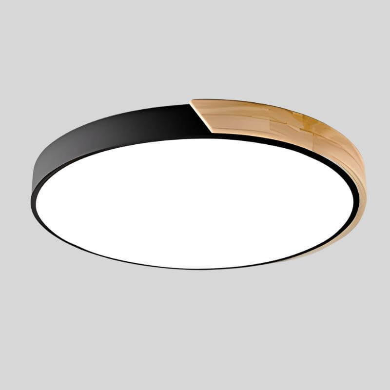 LED Deckenleuchte Holz Rund Modern